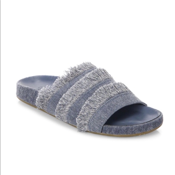 Women's Jaden Denim Pool Slide Sandals - Picture 1 of 4